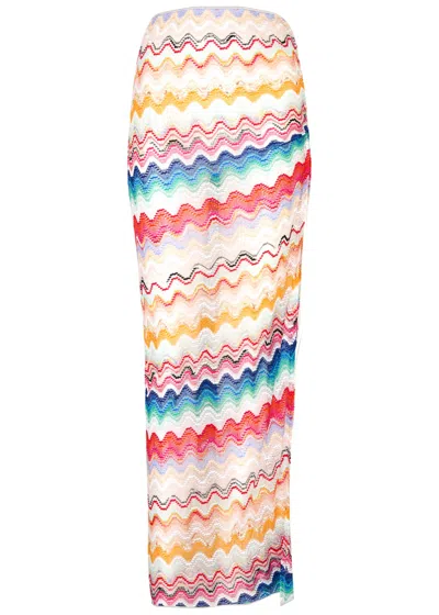 Missoni Zigzag Fine-knit Maxi Skirt In Multicoloured
