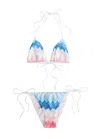 Missoni Zigzag Fine-knit Triangle Bikini In Multicoloured