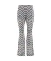 Missoni Sequined Metallic Crochet-knit Flared Pants In Gray