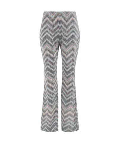 MISSONI MISSONI ZIGZAG FLARED-LEG TROUSERS
