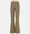 Missoni Zigzag Pattern High-waist Trousers In Gold