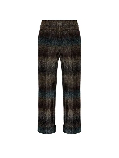 Missoni Straight-leg Casual Pants In Brown