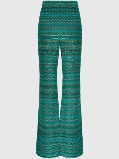 Missoni Zigzag Flared Trousers In Multicoloured