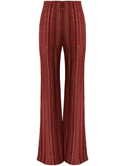 Missoni Zigzag Flared Trousers In Multicoloured