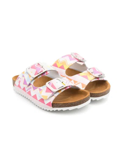 Missoni Kids' Zigzag Flip Flops In White