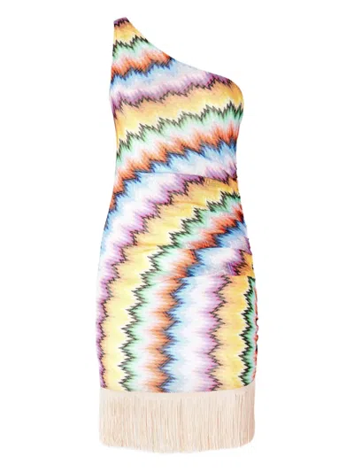 Missoni Zigzag Fringe Mini Dress In Multi