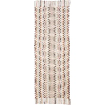 Missoni Zigzag Fringe Scarf In Neutral