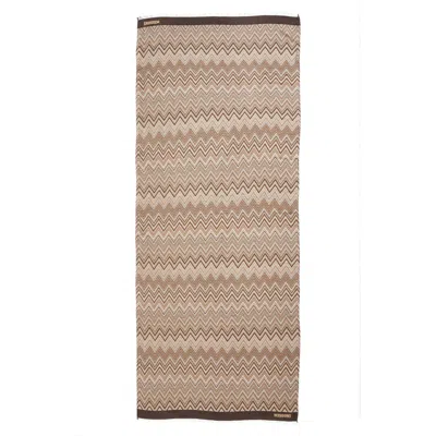 Missoni Zigzag Fringe Scarf In Brown
