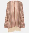 Missoni Zigzag Fringed Lamé Blouse In Multicoloured