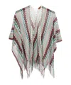 Missoni Multicolor Cape With Fringed Hem And All-over Zig-zag Motif In Viscose Blend Woman In Multi