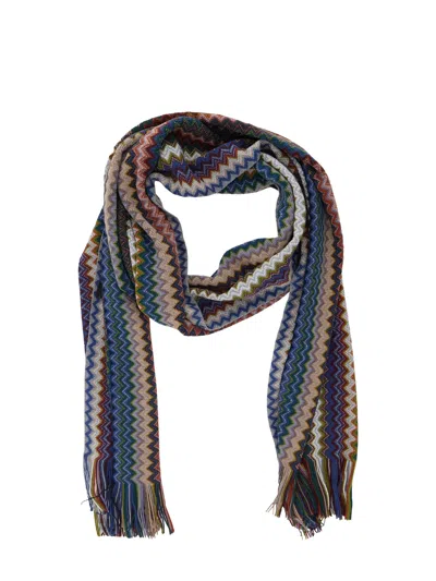 Missoni Zig-zag Fringed Scarf  In Multi