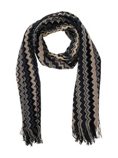 Missoni Zigzag Fringed Scarf In Multi