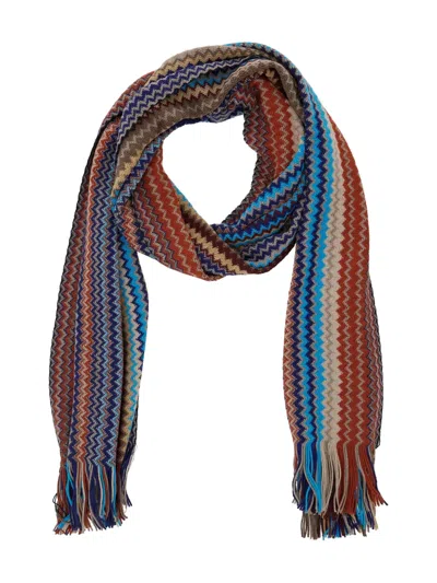 MISSONI ZIGZAG FRINGED SCARF