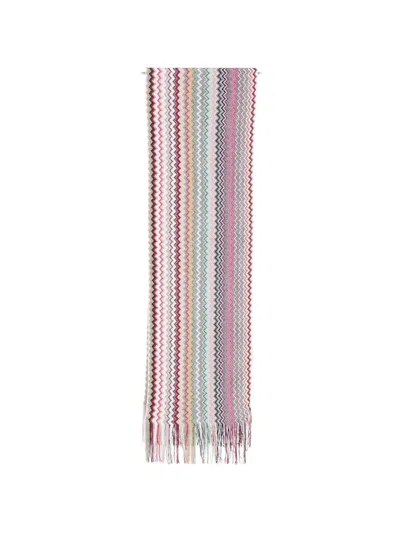 Missoni Zig-zag Fringed Viscose Scarf In Multi