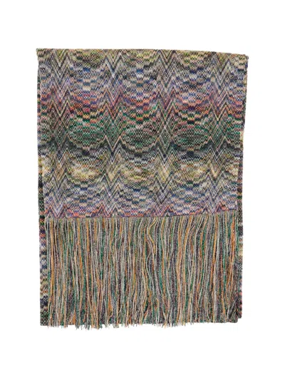 Missoni Zigzag Fringed Scarf In Multi