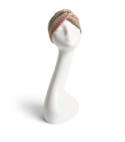 Missoni Zigzag Front-twist Head Wrap In Multi