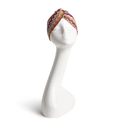 Missoni Zigzag Front-twist Head Wrap In Multi