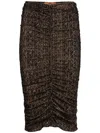 Missoni Tulle Chevron Skirt In Brown