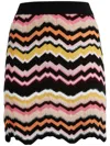 Missoni Zigzag Greek-motif Mini Skirt In Black
