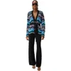 Missoni Zigzag Greek Pattern Cardigan And Belt In Multicoloured