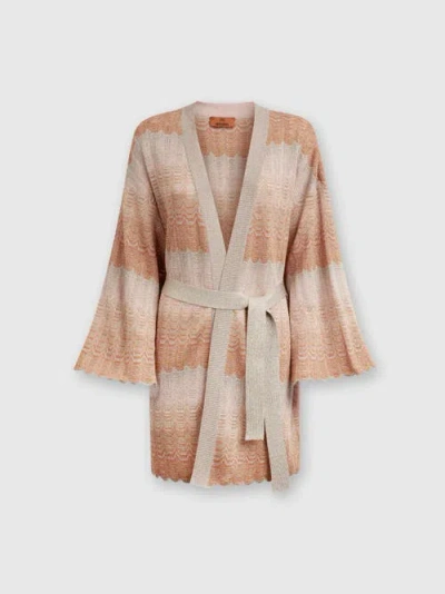 MISSONI MISSONI ZIGZAG GREEK PATTERN CARDIGAN AND BELT