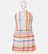 Missoni Zigzag Halter Playsuit In Multi