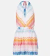 Missoni Zigzag Halterneck Romper In Multicoloured