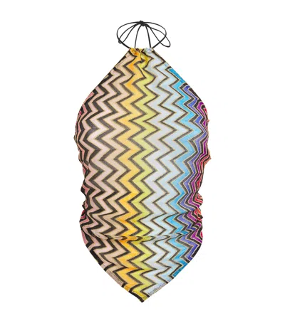 Missoni Zigzag Halterneck Top In Multi