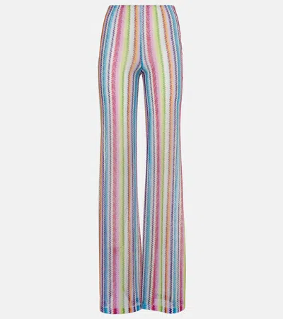 Missoni Zigzag High-rise Flared Pants In Multicolor
