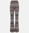 Missoni Metallic Crochet-knit Flared Pants In Multicoloured