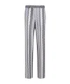 Missoni Zigzag-intarsia Metallic Fine-knit Trousers In Gray