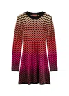 Missoni Zigzag-intarsia Cotton-blend Mini Dress In Multicoloured