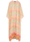 Missoni Zigzag-intarsia Fine-knit Kaftan In Multicoloured