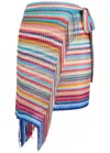 Missoni Chevron Cover-up Miniskirt In Blue