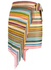 Missoni Zigzag-intarsia Fine-knit Sarong In Green