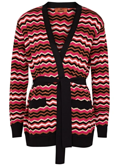 Missoni Zigzag-intarsia Knitted Cardigan In Multicoloured