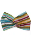 Missoni Zigzag-intarsia Knitted Headband In Green