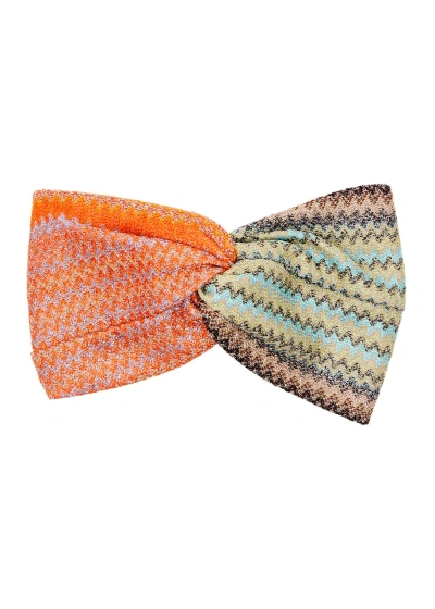 Missoni Zigzag-intarsia Knitted Headband In Multi