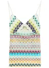 Missoni Zigzag-intarsia Metallic-knit Top In Multicolor