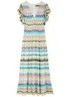 Missoni Zigzag-intarsia Open-knit Maxi Dress In Multicoloured