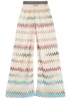 Missoni Zigzag Intarsia Open-knit Trousers In Multicoloured
