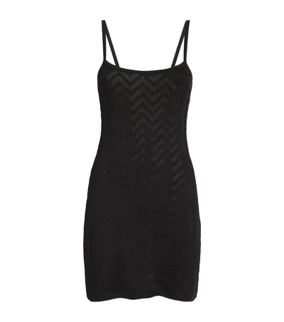 Missoni Zigzag-jacquard Mini Dress In Black
