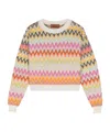 Missoni Wool Sweater With Multicoloured Zigzag Pattern In Multicolor