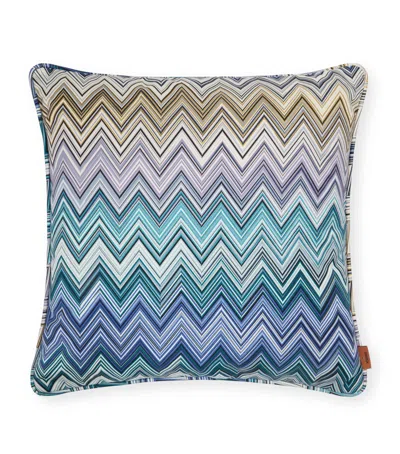 Missoni Zigzag Jarris Cushion In Blue