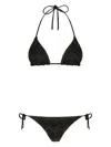 Missoni Zigzag-knit Bikini Set In Black