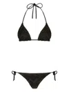 Missoni Zigzag-knit Bikini Set In Black