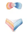 Missoni Zigzag-knit Bikini Set In Blue