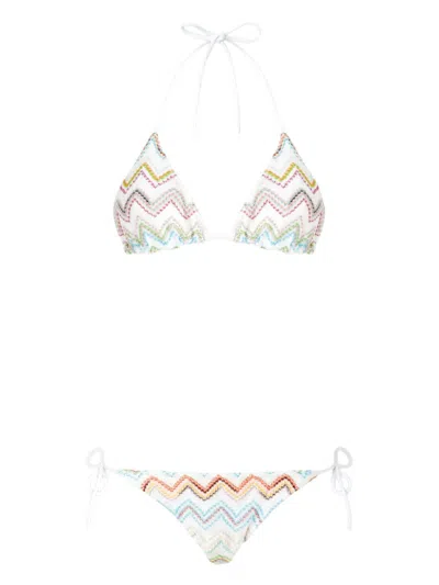 MISSONI ZIGZAG-KNIT BIKINI SET