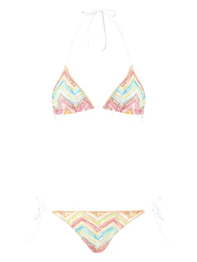 Missoni Zigzag-knit Bikini Set In Smn All Multi Tetris
