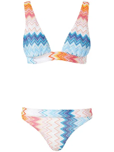 MISSONI ZIGZAG-KNIT BIKINI SET